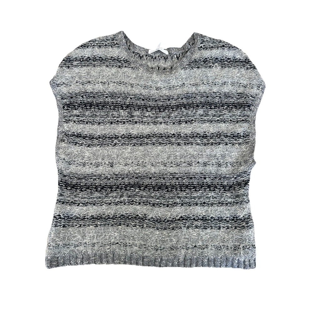 BCBG Generation Sweater Fuzzy Vest Stripe Size S/XS